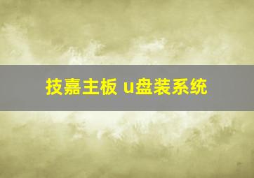 技嘉主板 u盘装系统